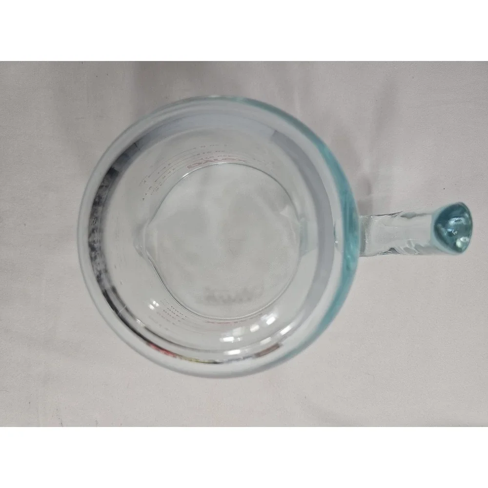 Pyrex 2 Cup 16‎ oz Glass Red Letter Measuring Cup Open End Handle USA